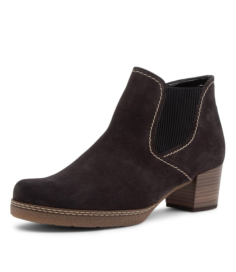 Gabour | Kaaks Exclusif Bottines En Daim Gris Foncé